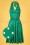 50s Yolanda Polkadot Halter Dress in Emerald Green