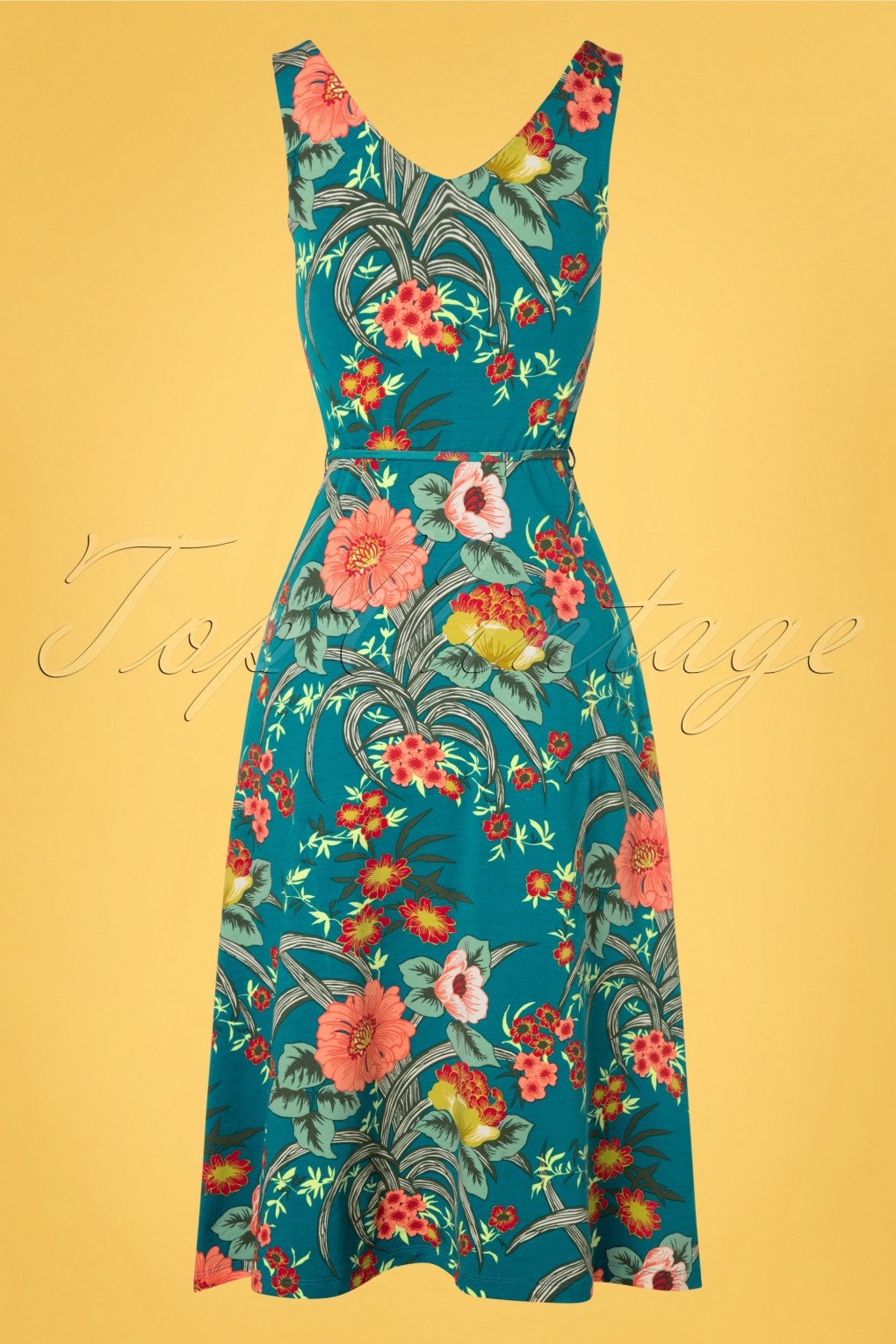 60s Anna Copacabana Dress in Bay Blue