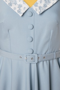 Daisy Dapper - Molly swing jurk in lichtblauw 5