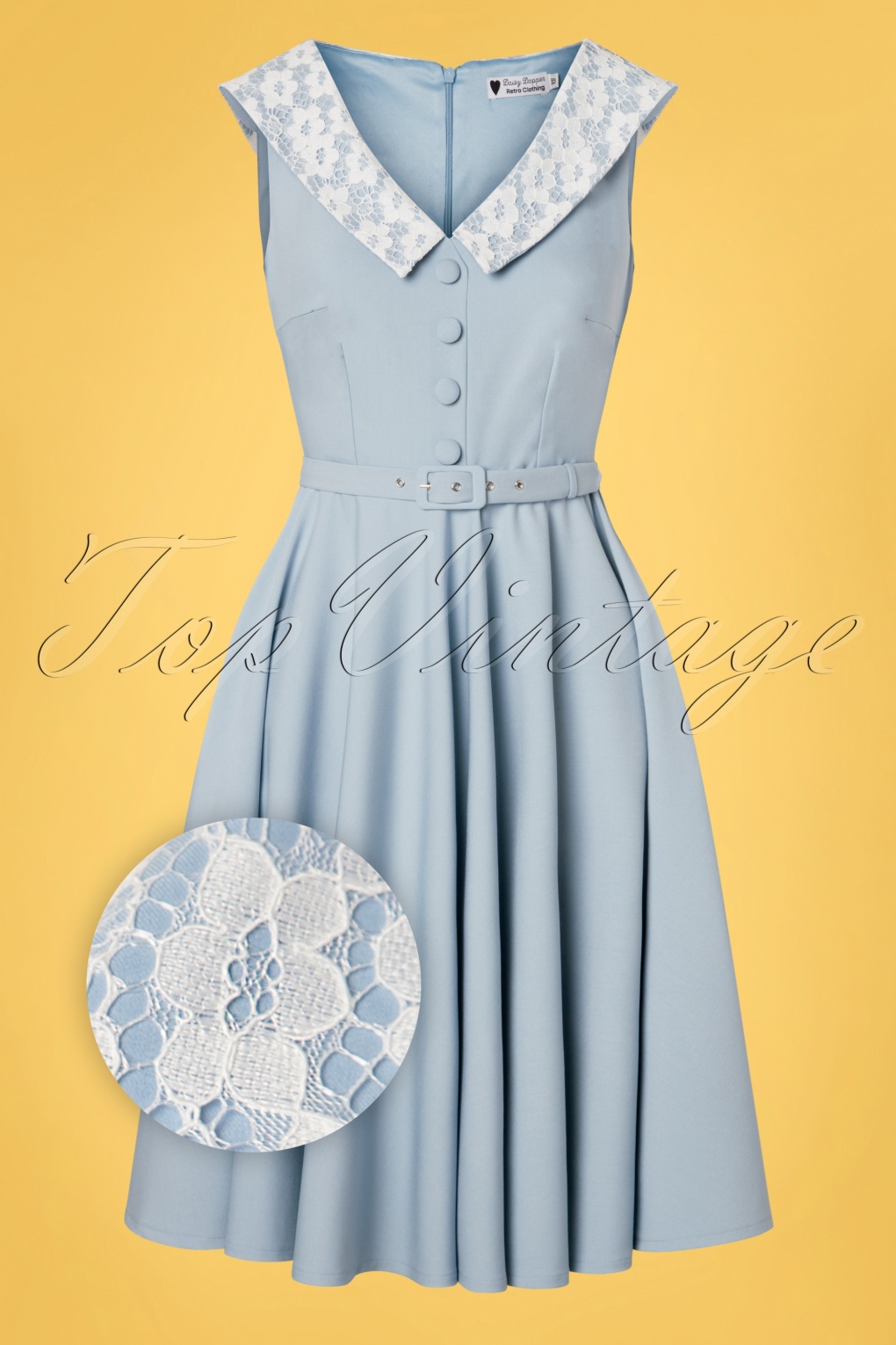 light blue 1950s dress