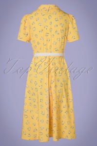 Rock N Romance - Charlene shirtwaister jurk in gele harten 2