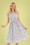Hearts & Roses - Gertrude Striped Swing Dress Années 50 en Blanc et Gris