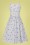 Hearts & Roses - Gertrude Striped Swing Dress Années 50 en Blanc et Gris 5