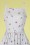 Hearts & Roses - Gertrude Striped Swing Dress Années 50 en Blanc et Gris 3