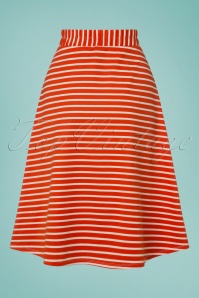 Compania Fantastica - 60s Falda Striped Skirt in Red 3