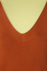 Compania Fantastica - Knitted Jumper Top Années 60 en Rouille 2