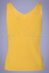 Compania Fantastica - 60s Knitted Jumper Top in Yellow 3