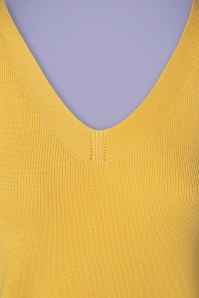 Compania Fantastica - 60s Knitted Jumper Top in Yellow 2