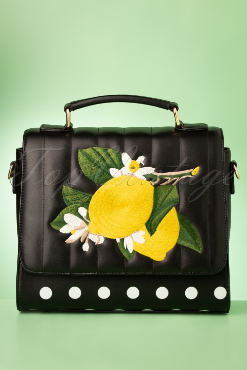 Banned Retro - Limonata Handbag Années 50 en Noir