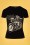 Rebel Queen T-Shirt Années 50 en Noir