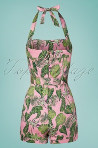 Collectif Clothing - Jojo Forest playsuit in roze 4