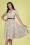 Collectif Clothing - 60s Caterina Ribbon Check Swing Dress in Cream 2