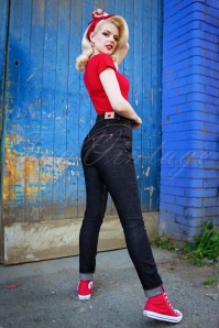 Rock-a-Booty - Ruth Skinny Jeans Années 50 en Bleu Classique 2