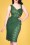 Rebel Love Clothing - Jungle Jive Lace Sarong Pencil Dress Années 50 en Vert