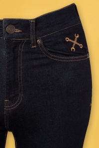 Queen Kerosin - Betty skinny jeans in donkerblauw 3