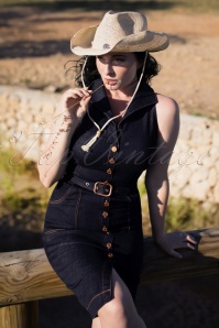 Blutsgeschwister - 60s Alltagsfalter Skirt in Poppy Field Black