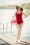 Esther Williams - Classic Fifties One Piece Swimsuit en Rouge