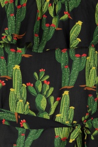 Collectif Clothing - Marietta Cactusland Top Années 50 en Noir  3