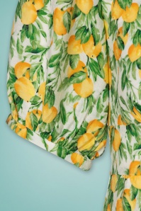 Wild Pony - Leona Lemon Shirt Dress Années 60 en Blanc 4