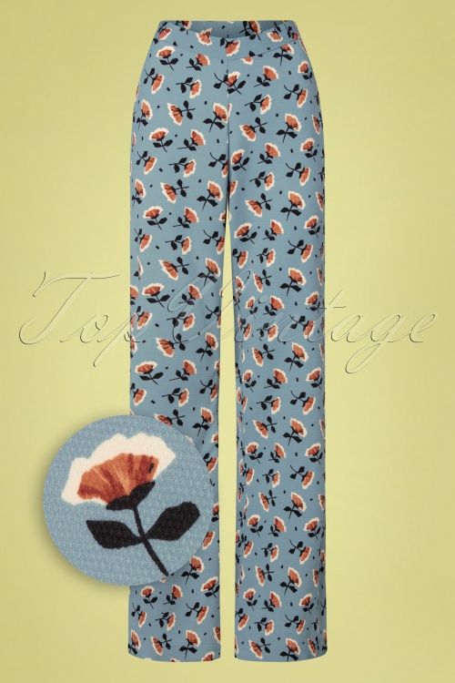 Wild Pony - 70s Carnation Trousers in Blue