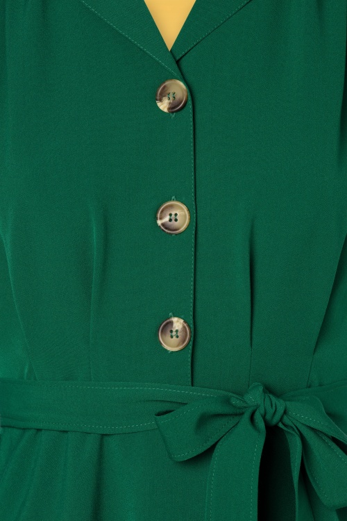 Pretty Retro - Mooie blouse-jurk in smaragd 4