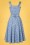 Collectif Clothing - Tess Ditsy Swing-Kleid mit Blumenmuster in Blau 5