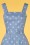 Collectif Clothing - 50s Tess Ditsy Floral Swing Dress in Blue 3