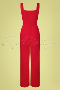 Collectif Clothing - Ariana jumpsuit in rood 4