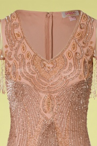 GatsbyLady - 20s Marta Flapper Dress in Blush 2
