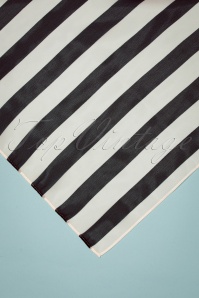 Unique Vintage - 50s Striped Hair Scarf in Black and White 2