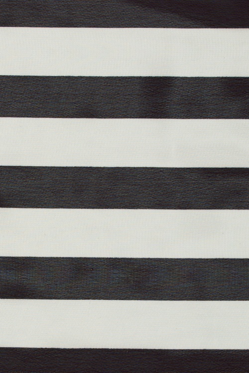 Unique Vintage - 50s Striped Hair Scarf in Black and White 3