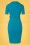 Vintage Chic for Topvintage - Denysa Pencil Dress Années 50 en Bleu Mosaïque  2