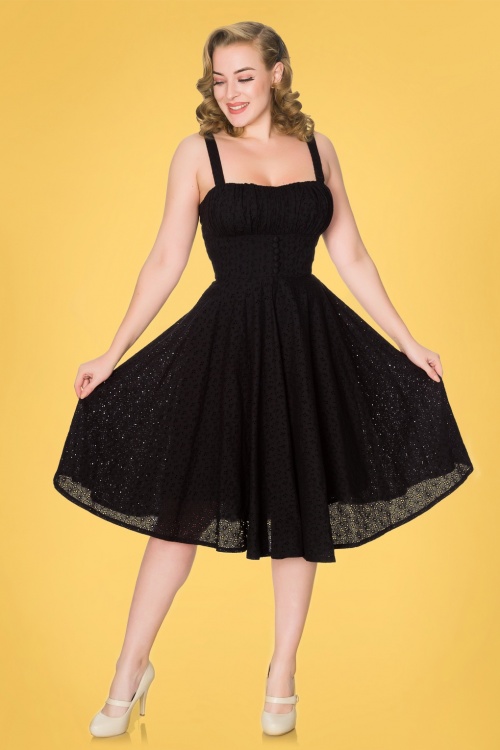 Timeless - 50s Bianca Swing Dress in Black
