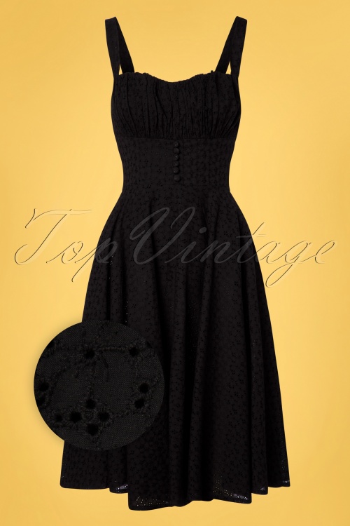Timeless - 50s Bianca Swing Dress in Black 2