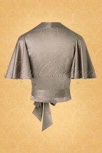 Vintage Diva  - The Satin Butterfly Top in Champagne 6