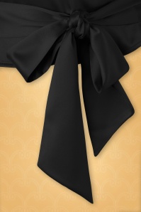 Vintage Diva  - The Satin Butterfly Top in Black 4