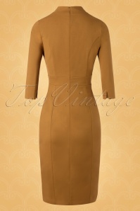 Vintage Diva  - De Marlene pencil jurk in burnished amber 5