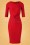 Vintage Diva  - De Jean pencil jurk in ravishing rood 3