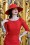 Vintage Diva  - De Jean pencil jurk in ravishing rood