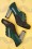 Nemonic - Madison Leather Shoe Booties Années 60 en Noir et Pétrole 2