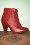 50s Channing Leather Ankle Booties in Red