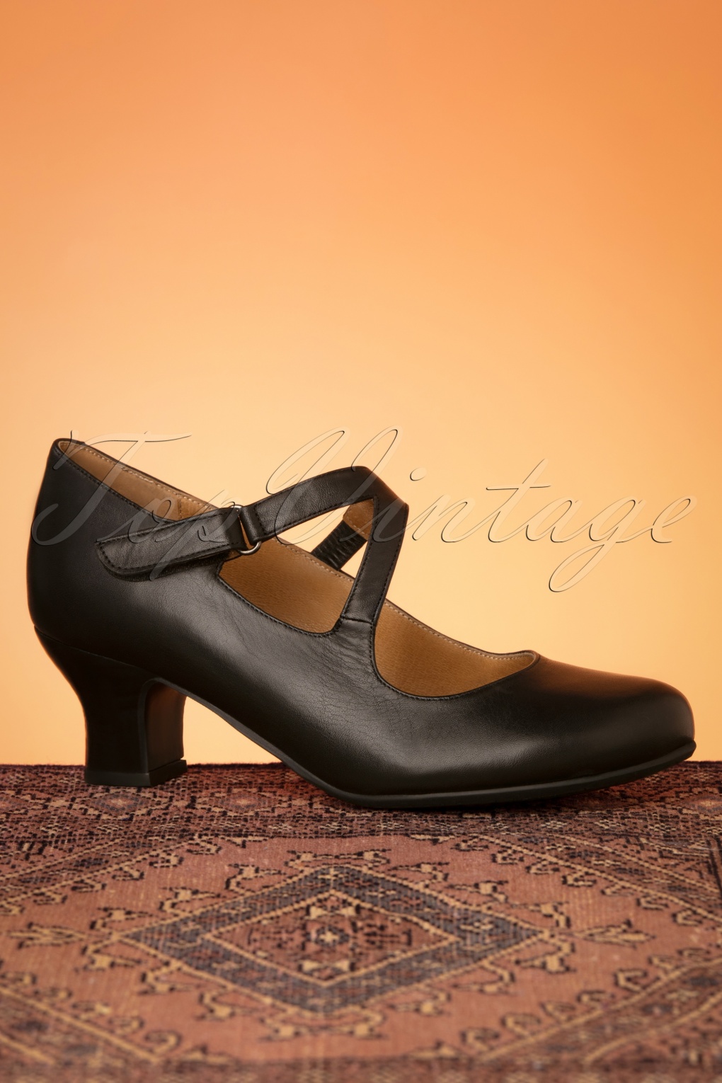 black leather mary janes