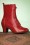 40s Fabian Leather Ankle Booties in Red