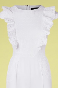 Paper Dolls - 60s Adalyn Jumpsuit in White 2