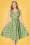 Timeless - Freya Floral Dress Années 50 en Vert