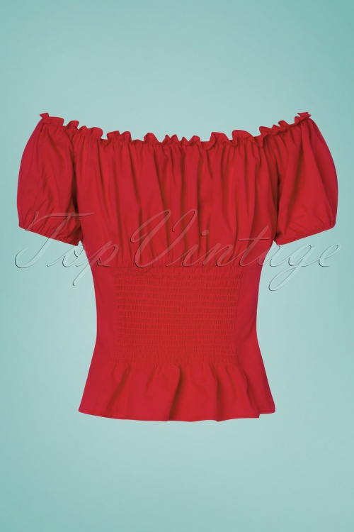 Collectif Clothing - Viviana top in rood 4