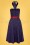 Collectif Clothing - 50s Lilla Starfish Swing Dress in Navy 5