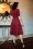 Vintage Diva  - De Beth swing jurk in dieprood 3
