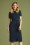 King Louie - Rosie Slim Fit Milano Dress Années 60 en Bleu Étang 2