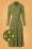 King Louie - 60s Rosie Pablo Midi Dress in Olive Green 2
